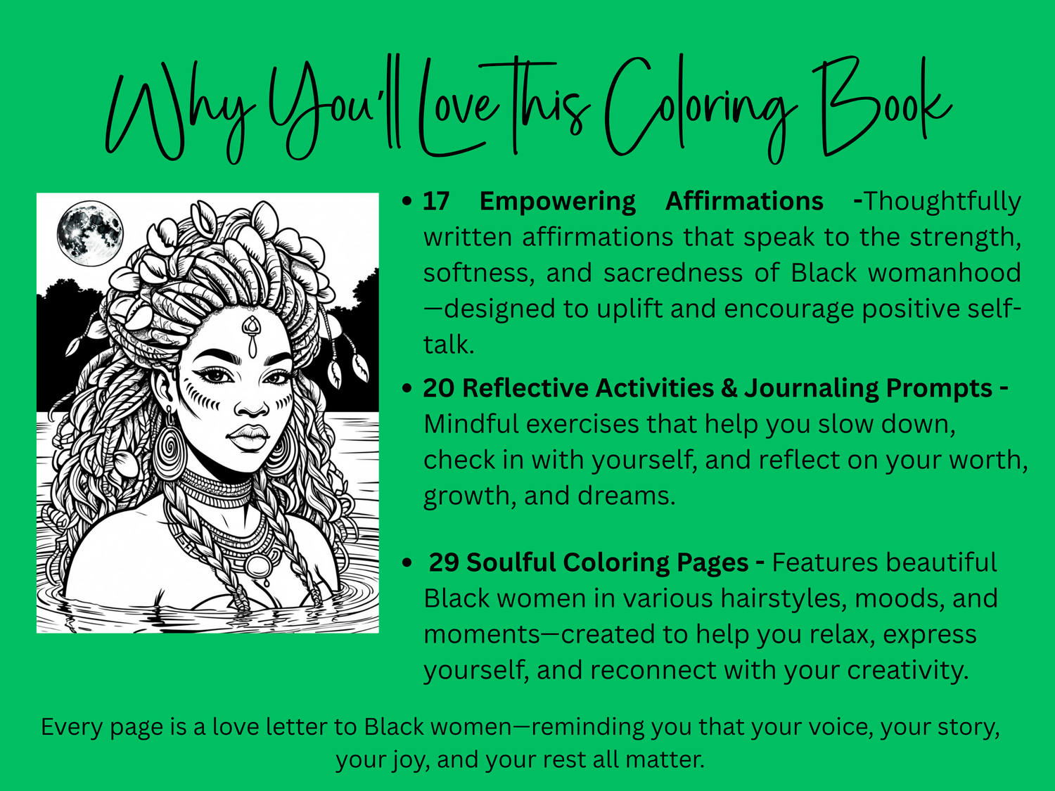 Sacred Space - A Coloring & Activity Book for Black Women