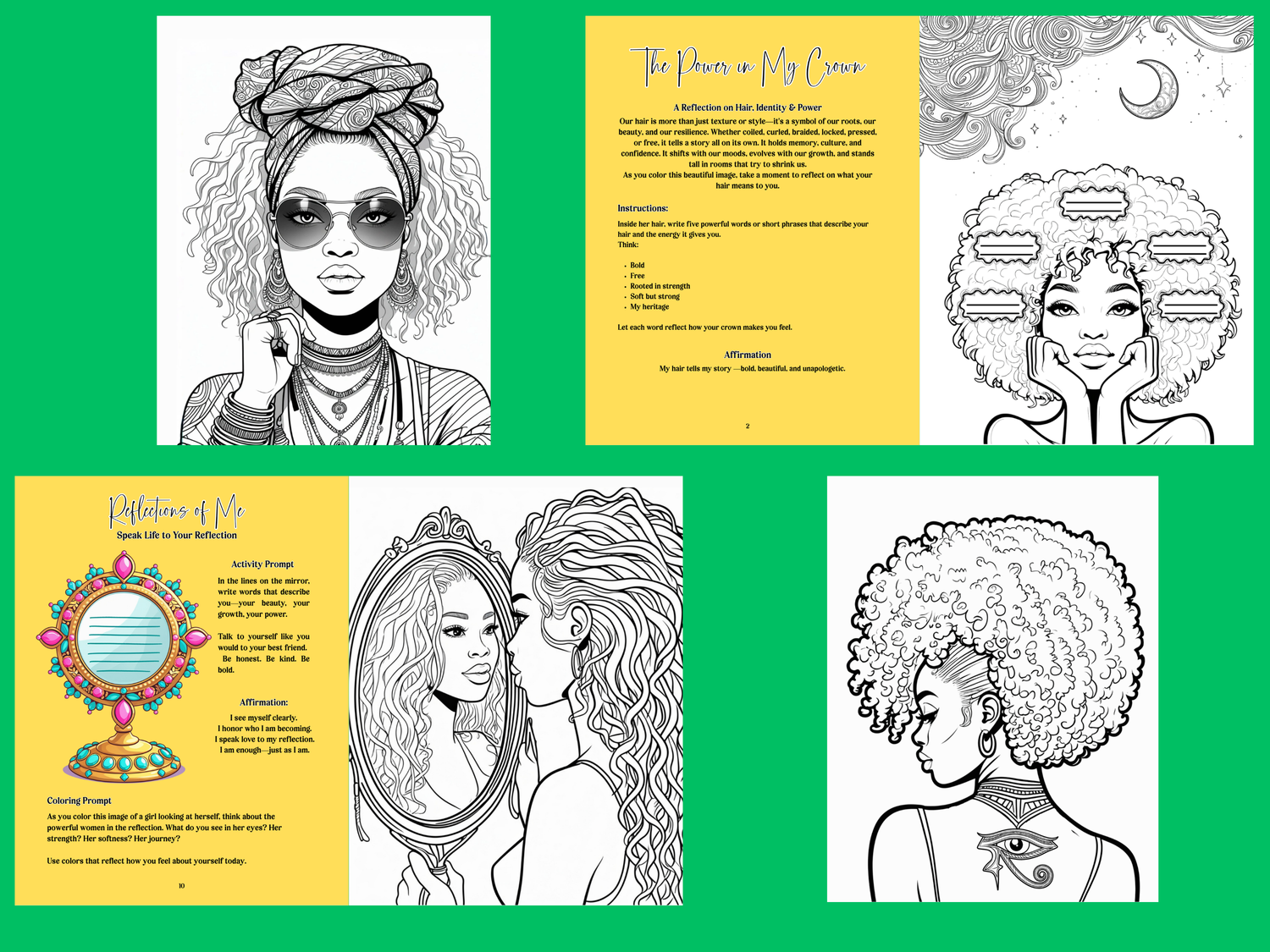 Sacred Space - A Coloring & Activity Book for Black Women