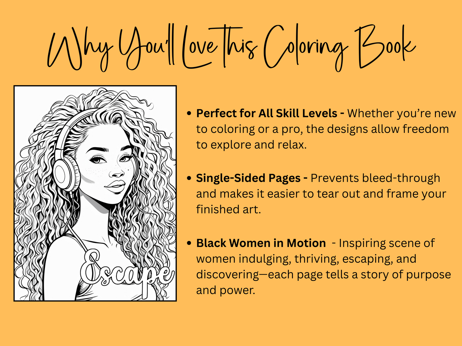 Livin' My Best Life - A Black Women Coloring Escape
