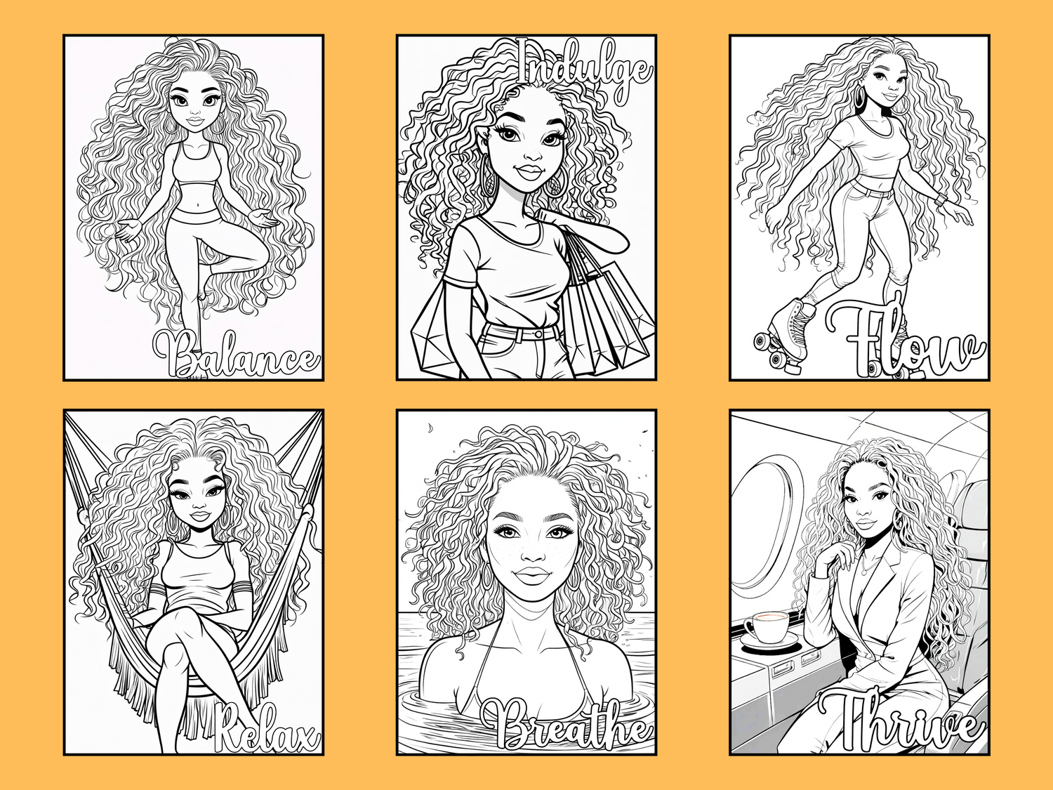 Livin' My Best Life - A Black Women Coloring Escape