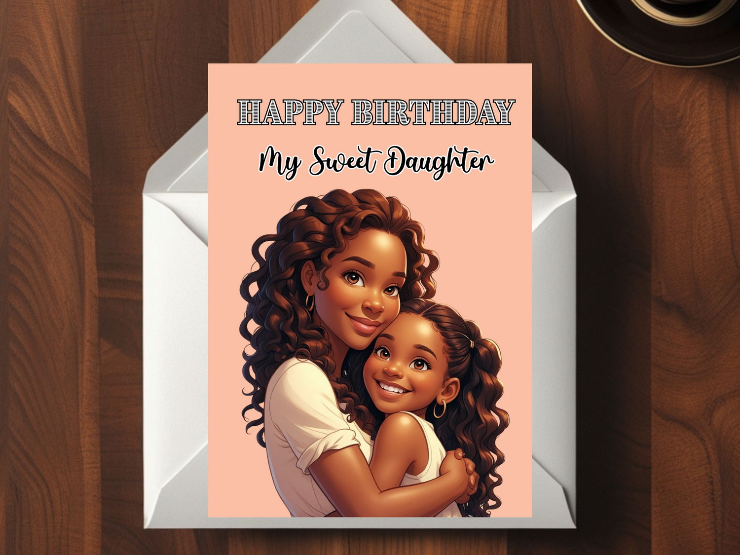 Happy Birthday to a Wonderful Daughter - Greeting cards for Black Women. 5x7