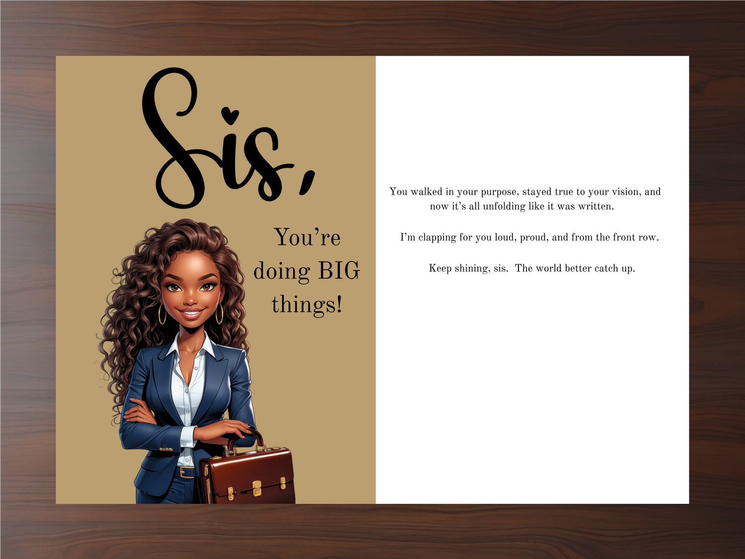 Sis, You're Doing Big Things! – Celebration &amp; Congratulations Card