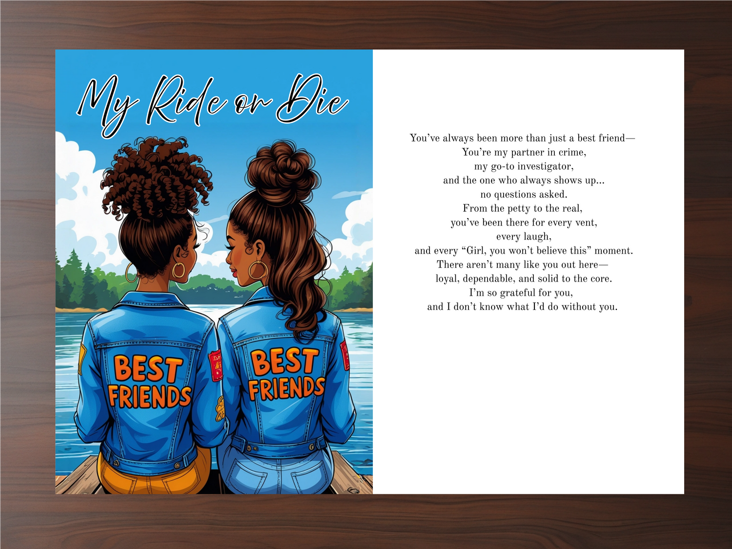 My Ride or Die - Birthday or Friendship Greeting Card